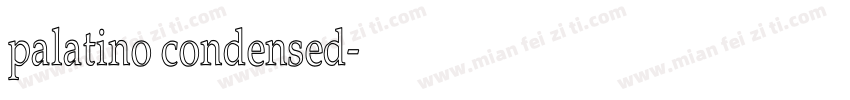 palatino condensed字体转换